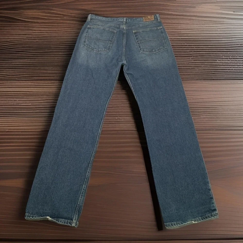 RL Ralph Lauren Polo Jeans Co Men's 36/34 Woodrow Style Straight Leg Denim Jeans - Picture 3 of 10